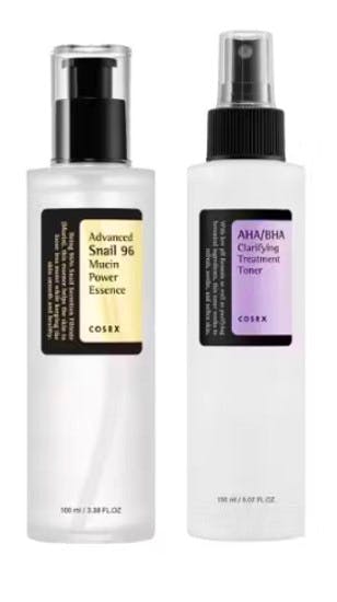 Cosrx Advanced Snail Mucin Power Essence & Aha Bha Clarifying Treatment Toner Spray 100 150 - Cosrx Colorfulbeauty - 8809416470009