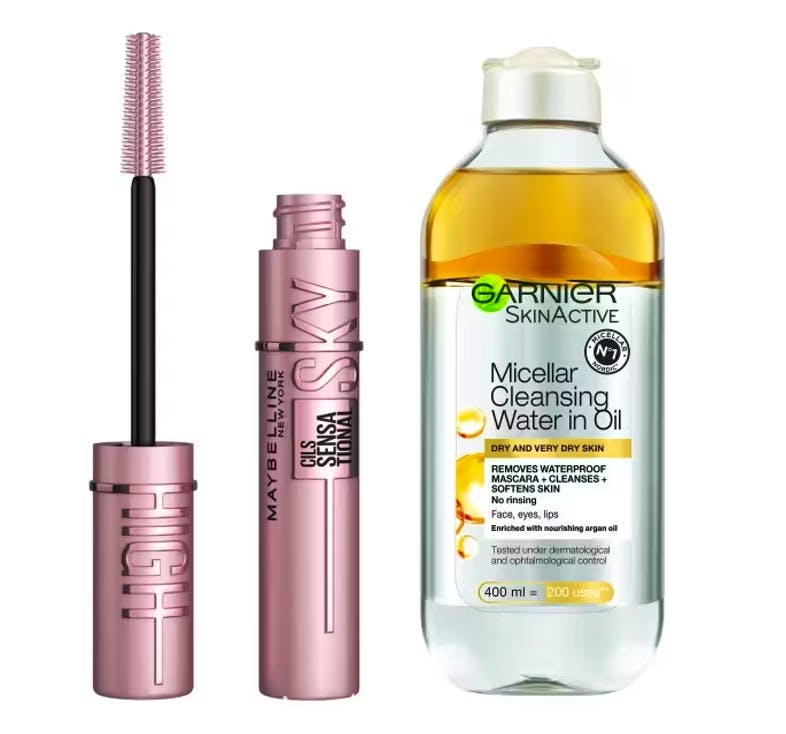 Sort Luxplus Maybelline Lash Sensational Sky High Mascara Very Black & Garnier Micellar Oil For Dry Skin 400 - Luxplus Colorfulbeauty - 0000030166967