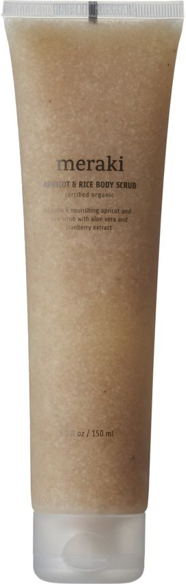 Grålig Gul Body Scrub Meraki Apricot & Rice 150 Mild Eksfoliering Med Abrikoskerner & Tranebær - Meraki Colorfulbeauty - 5707644528383