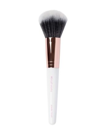 Pink Brushworks Makeup Powder Brush & Gold - Brushworks Colorfulbeauty  - 5060455146154