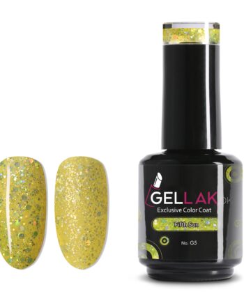 Gul Glimmer Gel Neglelak Fifth Sun Gellak - Gellak.dk Colorfulbeauty